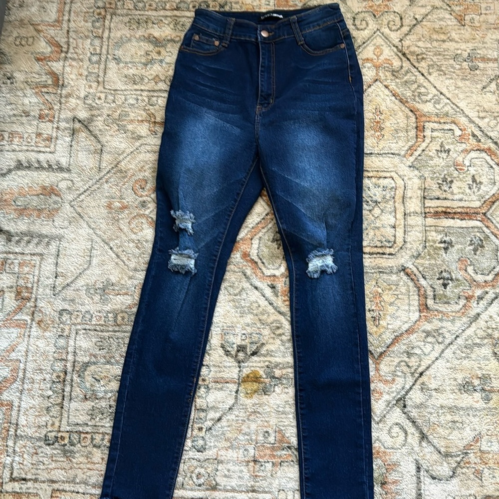 Dark blue skinny jeans